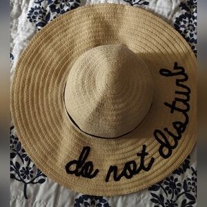 Summer straw style floppy hat